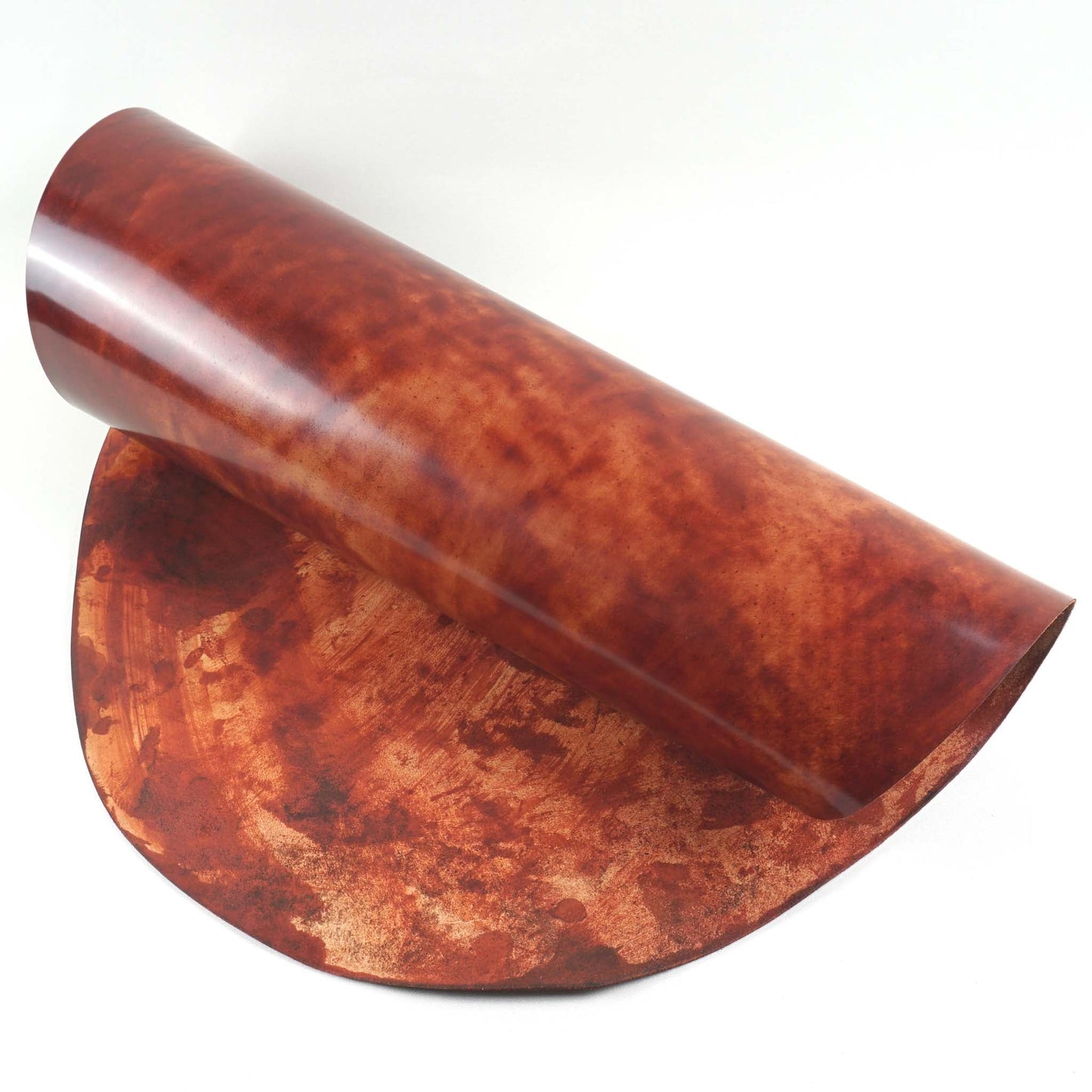 Rocado shell cordovan Marbled finish color Red flipped
