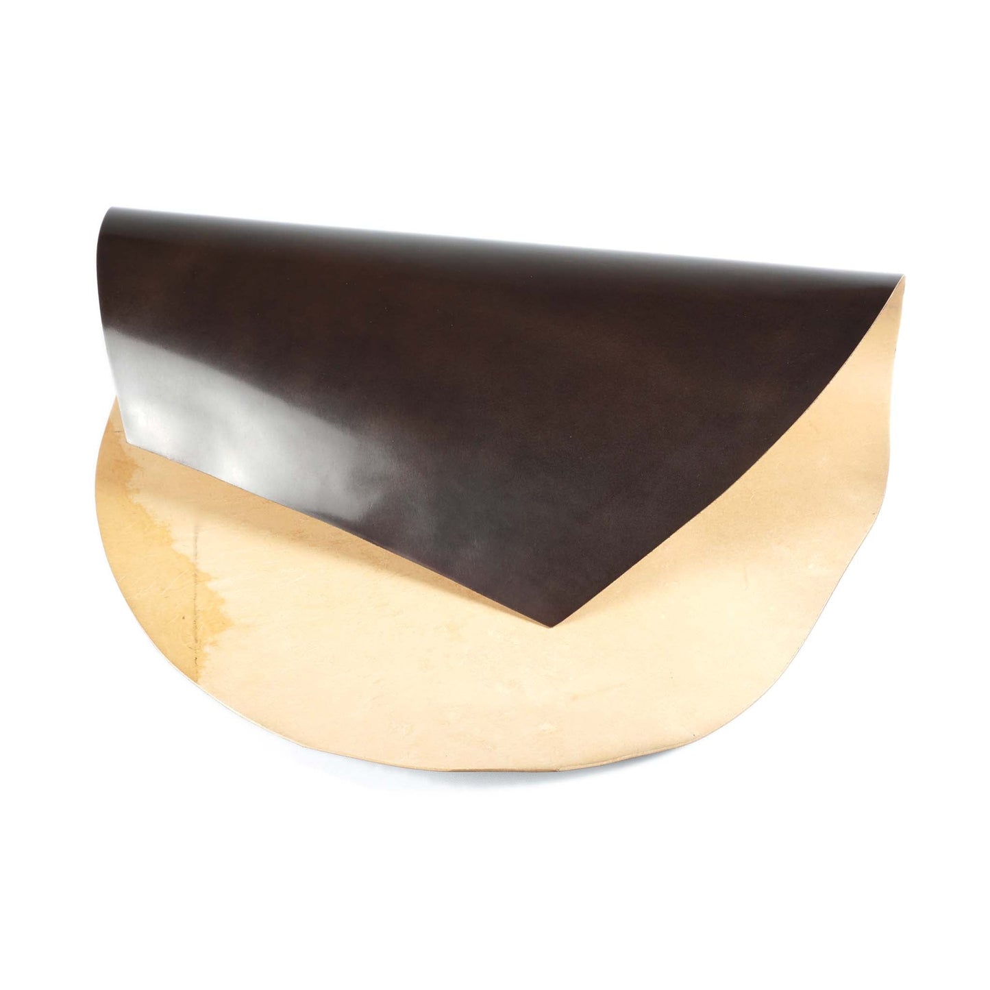 Rocado shell cordovan Classic finish color Dark Brown flipped