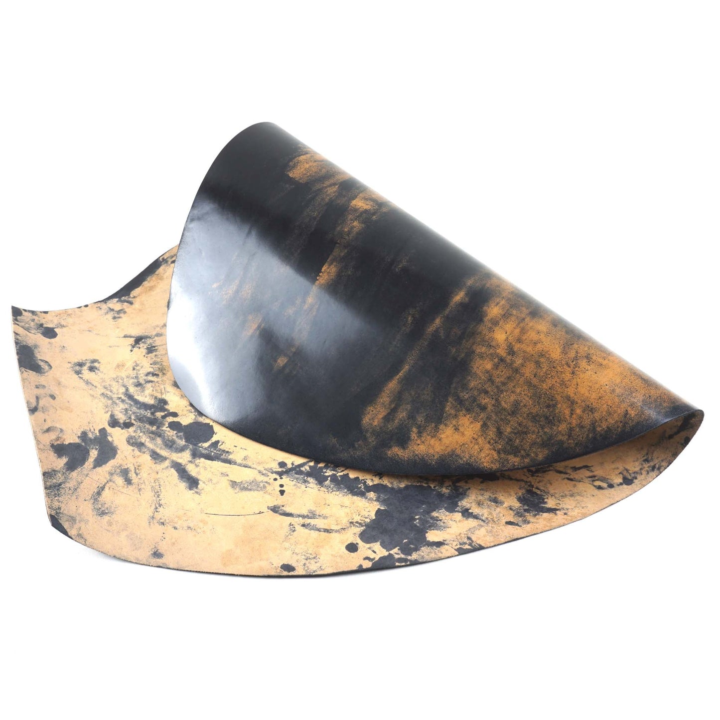 Rocado shell cordovan Marbled finish color Black flipped