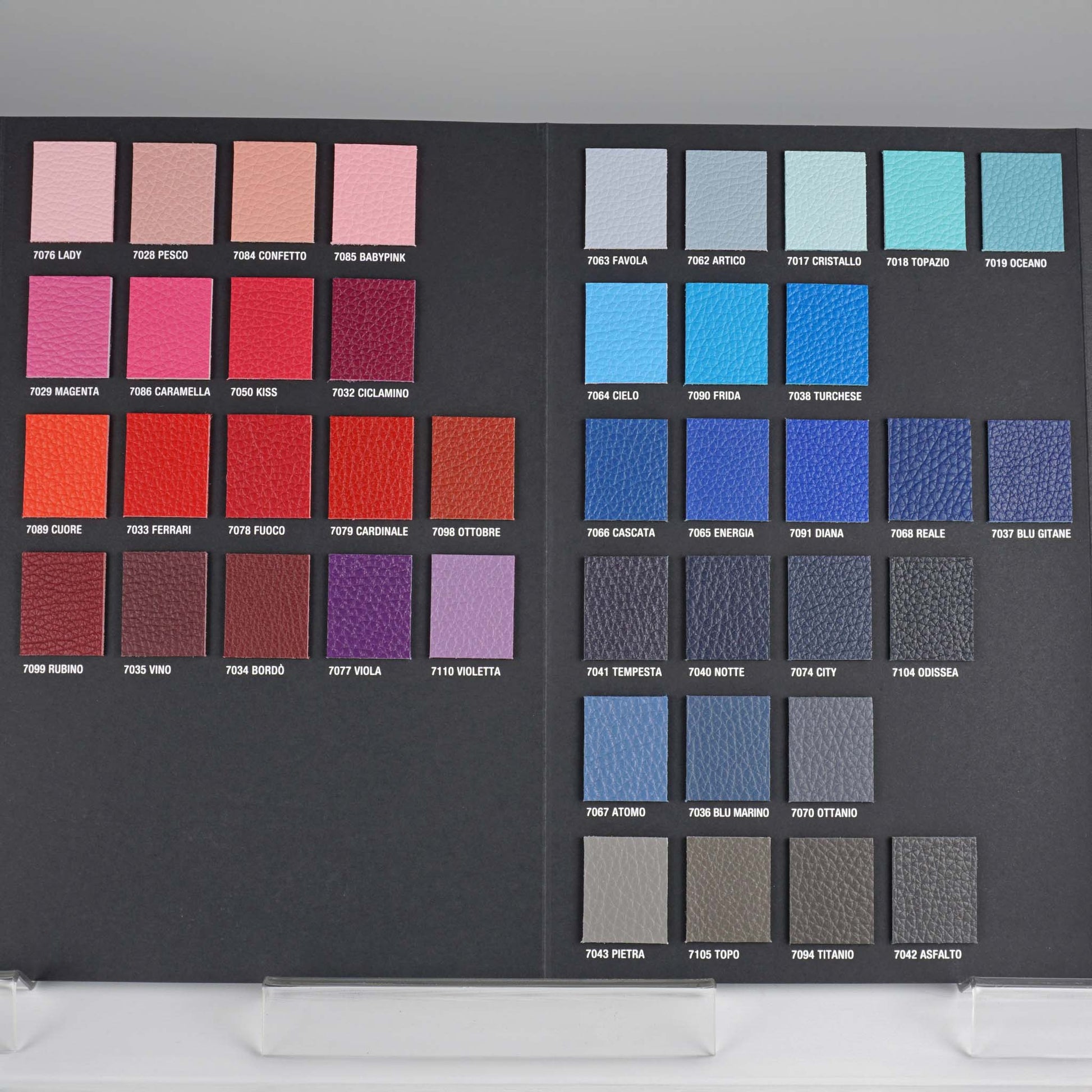 Italian double face leather Torello Double  color card