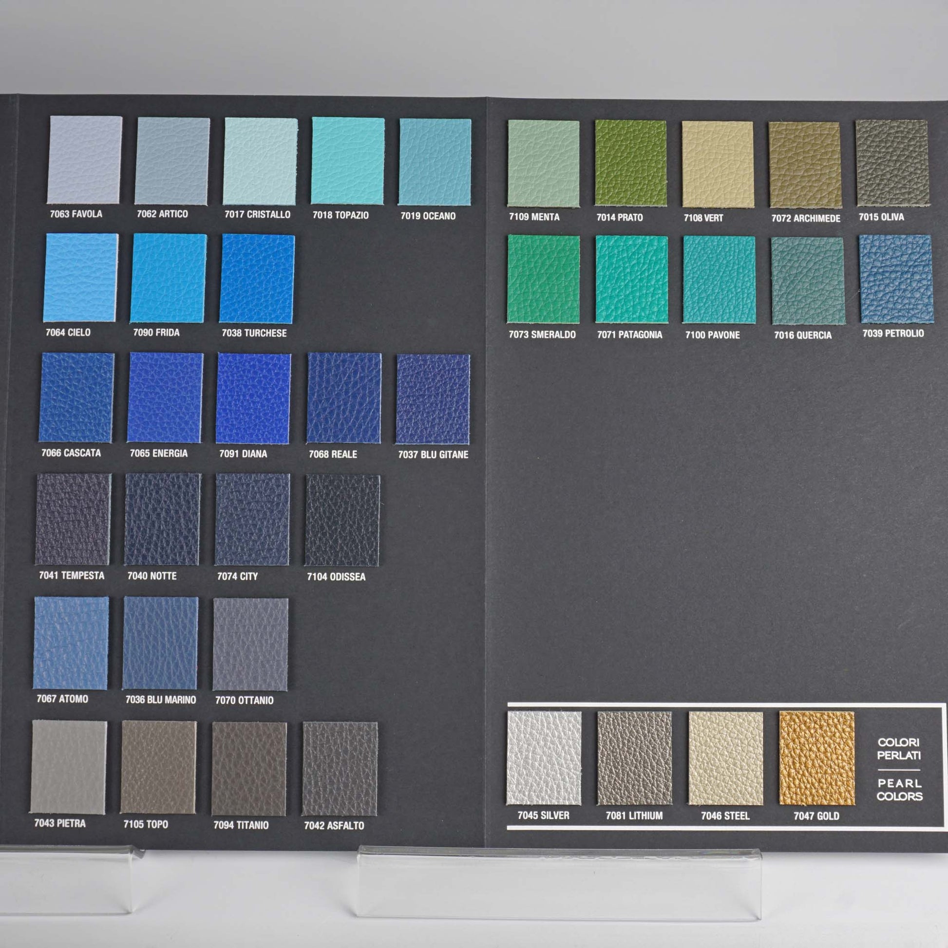 Italian double face leather Torello Double  color card