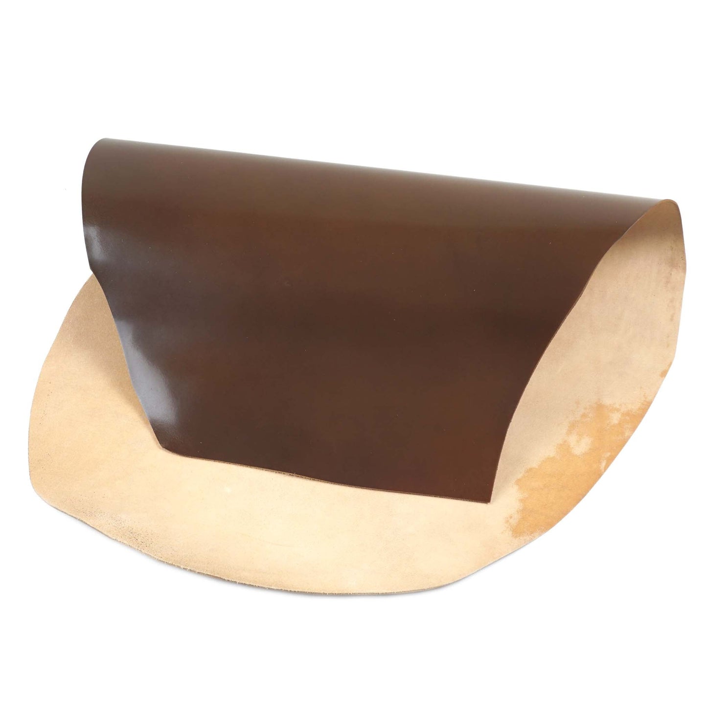 Rocado shell cordovan Classic finish color Medium Brown flipped