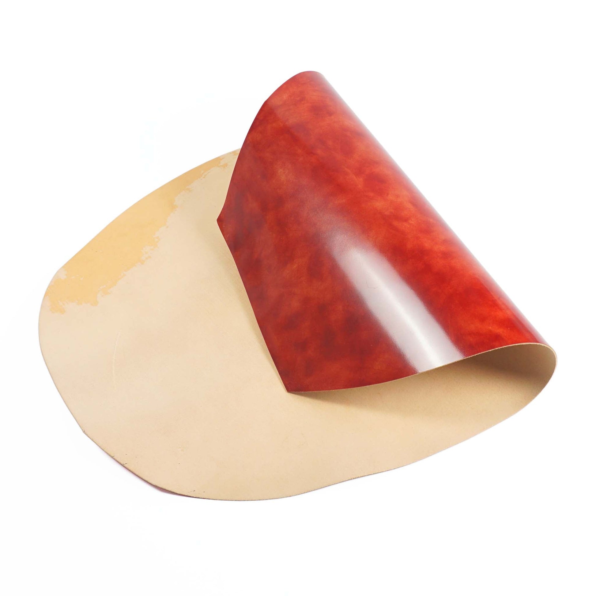 Rocado shell cordovan Museum finish color Red flipped